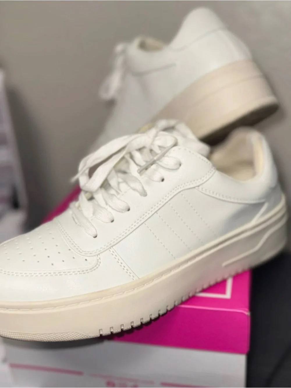 Corkys Women's White Platform Lace-Up Sneakers